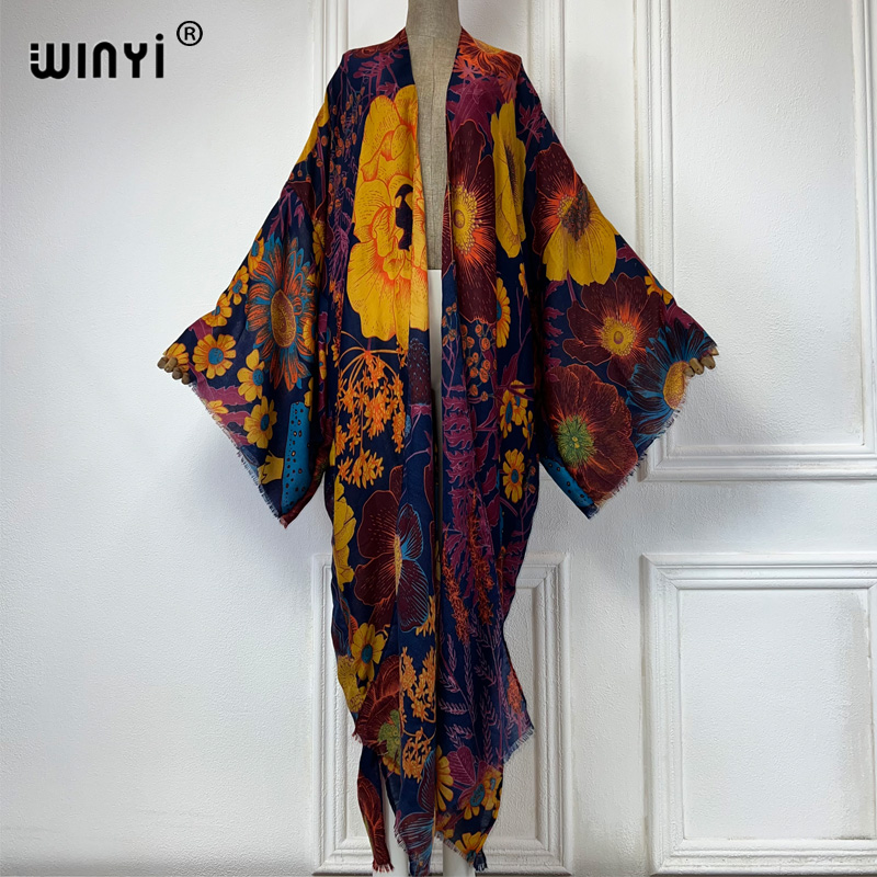 Cover Up Kaftan - WINYI Africa Fashion Abito Kimono Estivo