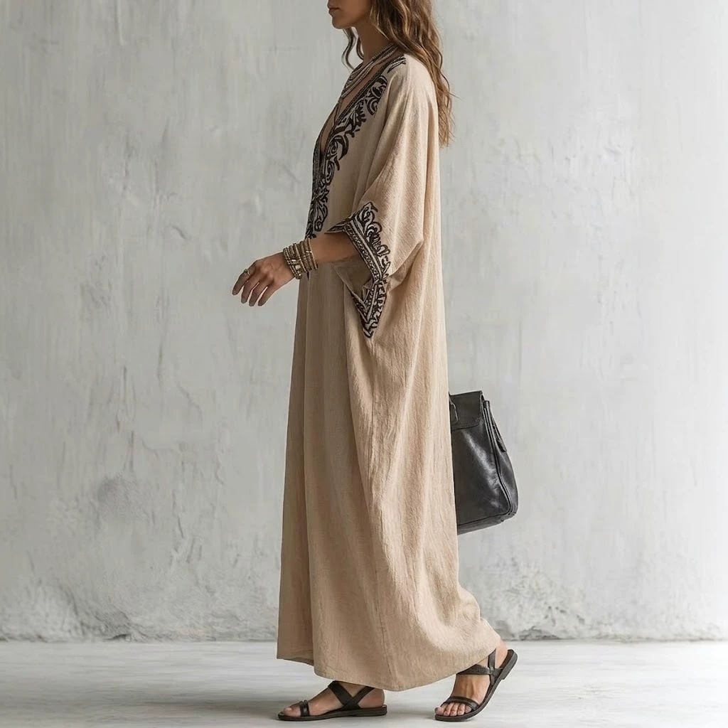 Abito lungo da donna in stile  - Cover Up Kaftan recensione e prezzo